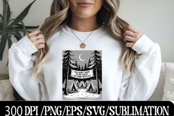 Download "Funny Camping Quote Design with Tent" - Design Collection