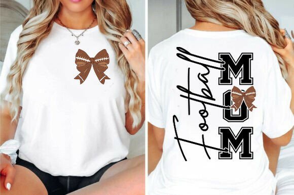 Download Football Mom PNG, Coquette Bow Football - Football mom Collection