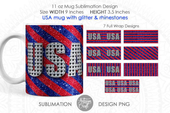 Download USA Mug, Sublimation Designs, Patriotic - Design Collection