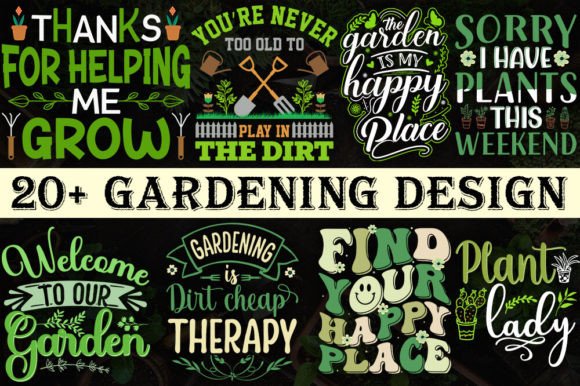Download Gardening Quote Design Bundle - Design Collection