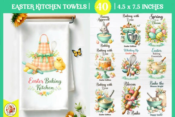 Download Easter Kitchen Towel Designs Mega Bundle - Design Collection