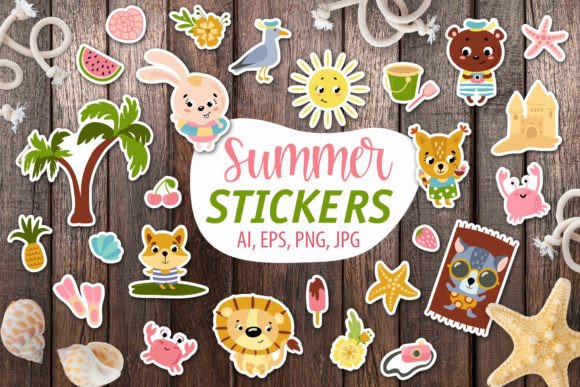 Download Summer/ Printable Stickers Cricut Design - Design Collection
