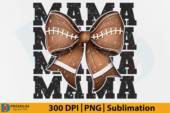 Download Coquette Football Mom PNG Retro Mama Bow - Mama Collection