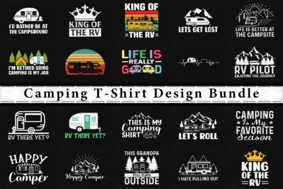 Download Retro Camping &amp; RV Design Bundle - Design Collection
