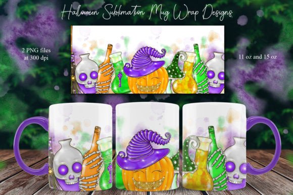 Download Halloween Mug Sublimation Designs, Witch - Design Collection