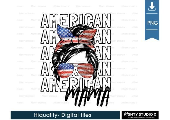 Download USA American Mama Sublimation Design - Mama Collection