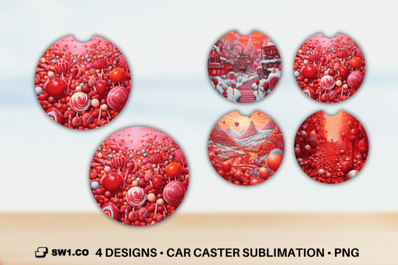 Download Candy Car Coaster Sublimation Designs - Design Collection