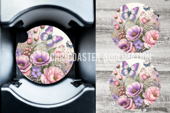 Download Butterfly Purple Car Coaster Designs - Design Collection