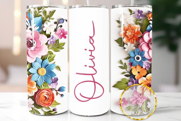 Download Personalized Floral Tumbler Wrap Design - Design Collection