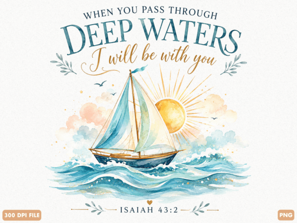 Download Deep Waters Faith Sailboat PNG - Faith Collection