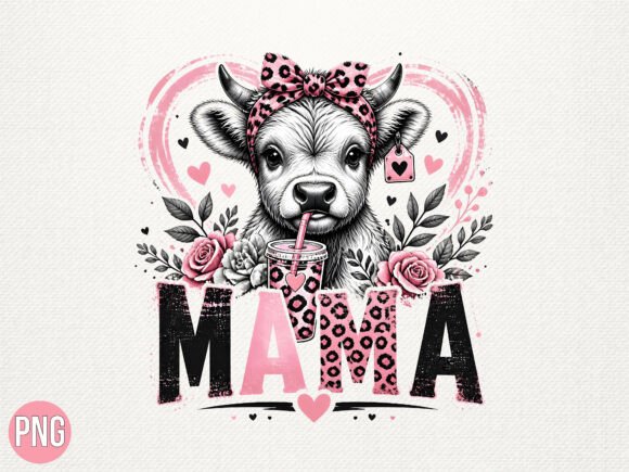 Download Cow Mama Sublimation Shirt T-shirt PNG - Mama Collection