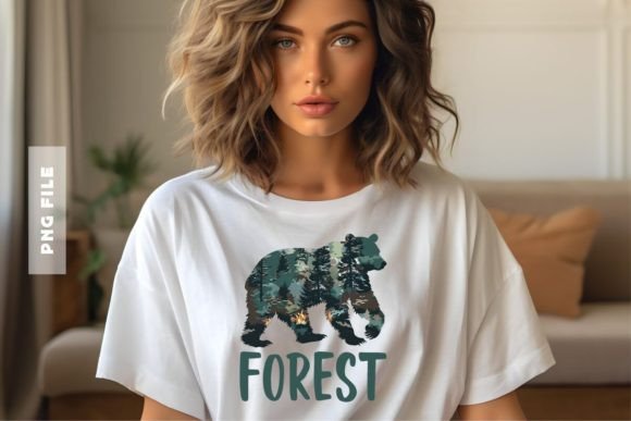 Download Forest Bear Sublimation T Shirt Design - Design Collection