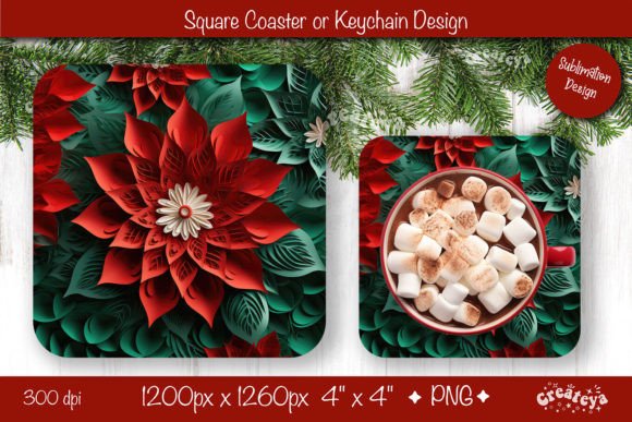 Download Square Coaster Christmas Coasters Design - Design Collection