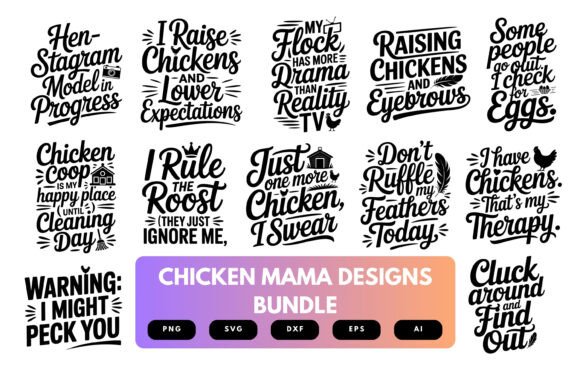 Download Chicken Mama SVG Bundle - Mama Collection