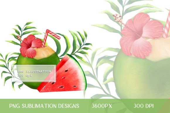 Download Coconut Cocktail PNG Sublimation Design - Design Collection