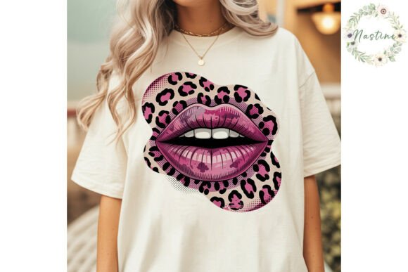 Download Pink Leopard Lips Sublimation Design - Design Collection