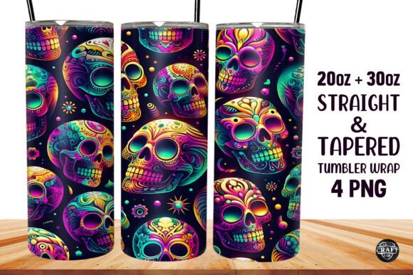 Download 3D Skulls Sublimation Skinny Tumbler 20o - Sublimation skinny Collection