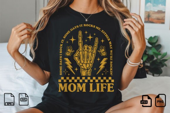 Download Mom Life Rockin SVG Design - Design Collection