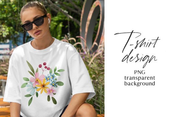 Download Sublimation T-shirt Design with Flowers. - Design Collection