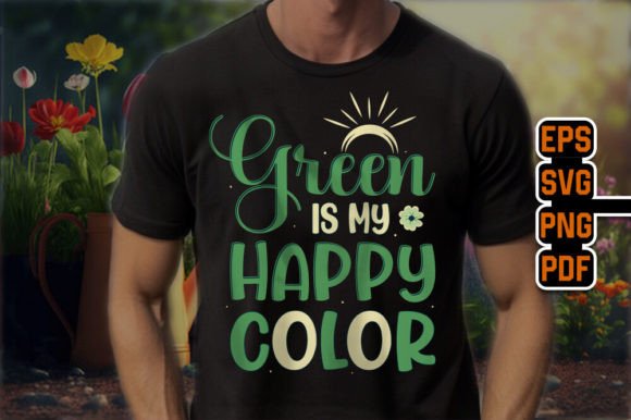 Download Green is My Happy Color Gardening Design - Design Collection