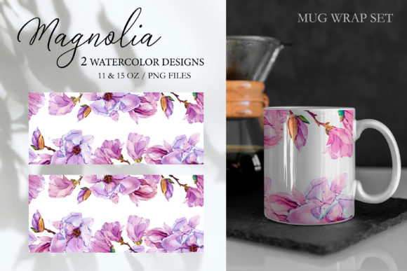 Download Magnolia Flowers Mug Sublimation Designs - Design Collection