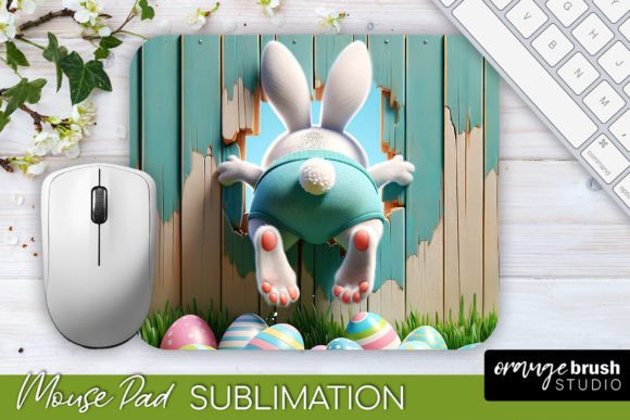 Download 3D Easter Bunny Break Wall Mousepad PNG - Mousepad png Collection