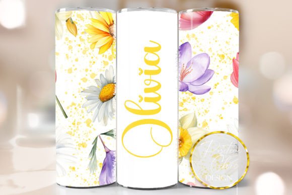 Download Personalized Floral Tumbler Design PNG - Design Collection