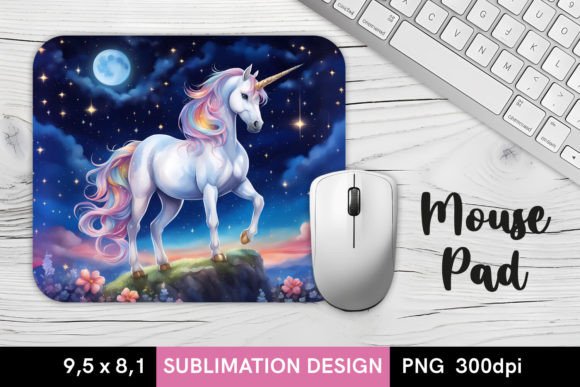 Download Unicorn on a Starry Night - MousePad PNG - Mousepad png Collection