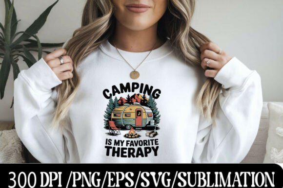 Download Retro Camper Therapy Camping Design - Design Collection