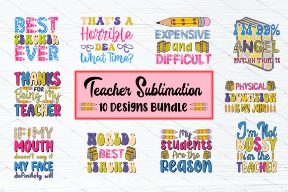 Download Teacher Sublimation Tshirt Design Bundle - Design Collection