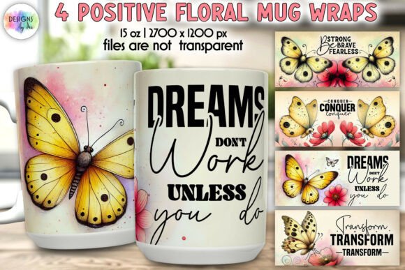 Download Inspirational Butterfly Mug Wrap Designs - Design Collection