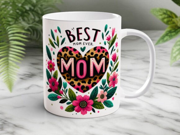 Download Best Mom Ever Boho Flower Mug Png Design - Design Collection
